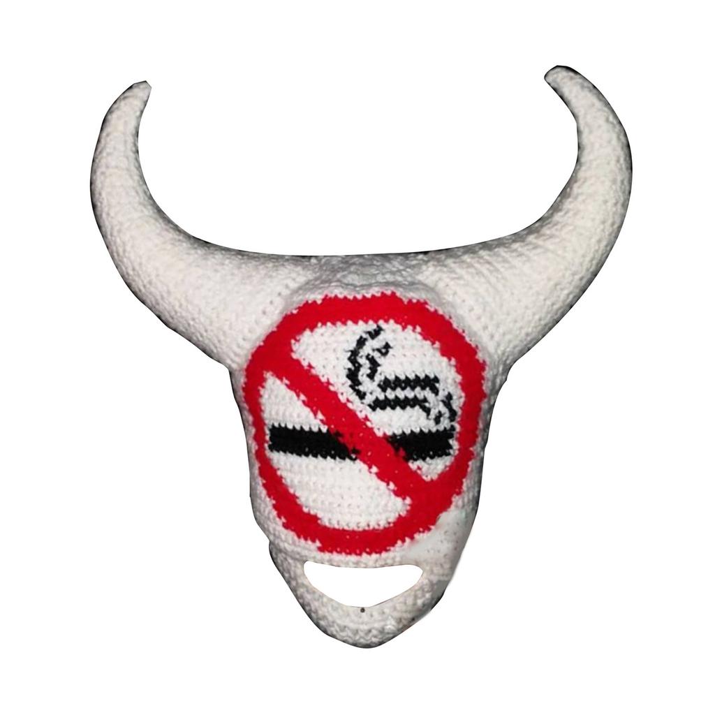Devil Horn Winter Hat for Adult Handwoven Balaclava Cap Novelty Party Hat for Girl Boys Knit Mask Hat Cool Accessories