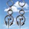 1pair Grunge Rock Stainless Steel Jewelry Chains Stitched Rivet Earrings for Women Fashion Goth Earrings Charms Punk Accessories