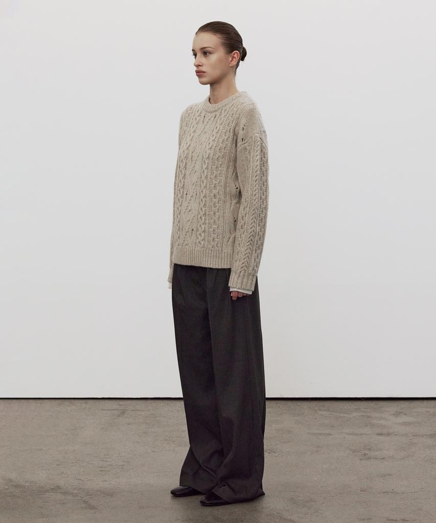 ELLIOTI Aran Wool Sweater_2Color