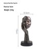 Silver Thinker Sculpture: Nordic Luxury Ornament for Home and Desk Decor.