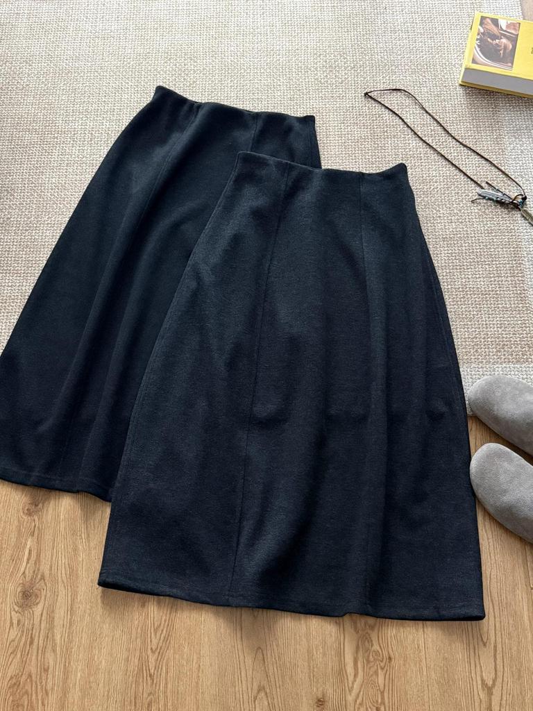 Korean Style Retro High Waist Wool Blend Tulip Skirt - Mid-Length, Thickened for Winter