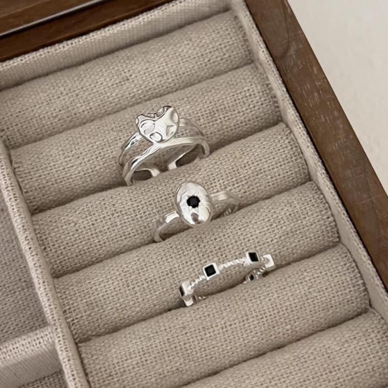 Trendy And Unique Adjustable Copper Geometric Zircon Ring For Stylish Women