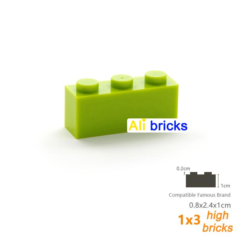 60pcs DIY Building Blocks Thick Figures Bricks 1x3 Dots Educational Creative Size Compatible With 3622 Plastic Toys for Children