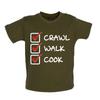 Krabbeln Laufen Kochen - Baby Kinder Jungen Mädchen Unisex T-Shirt / Strampler - Kochen Backen Backen Lustig Liebe