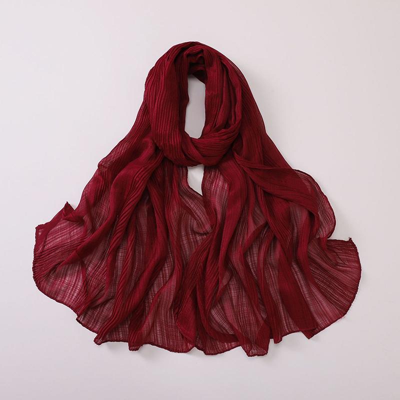 Ramadan Woman Muslim Hijabs Fashion Soft Long Scarf Shawl Plain Cotton Jersey Scarves Turban Spring Lady Wrap Shawls Headband