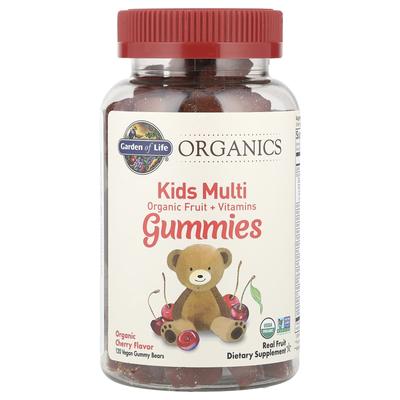 MyKind Organics, Kinder-Multi, Bio-Kirschgeschmack, 120 vegane Gummibärchen