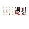 New Christmas Sticker Self-adhesive Snowman Window Sticker Cartoon Expression Refrigerator Sticker Home Wall Sticker