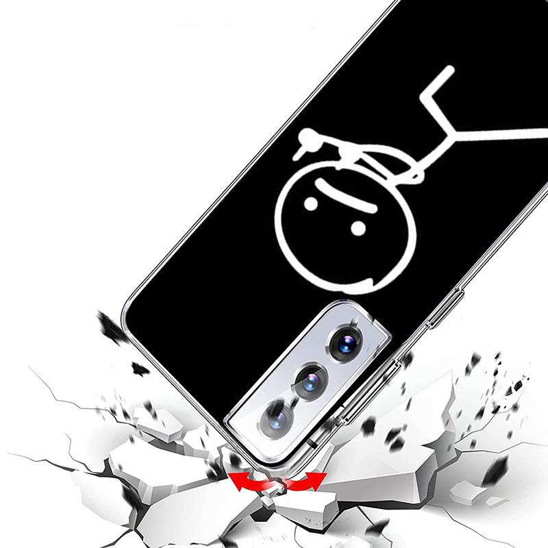 Cartoon Stickman Matchman Phone Case For Samsung Galaxy S24 S25 Edge S26 Ultra S23 S22 S21 Plus S20 FE + Personalized Print Cove