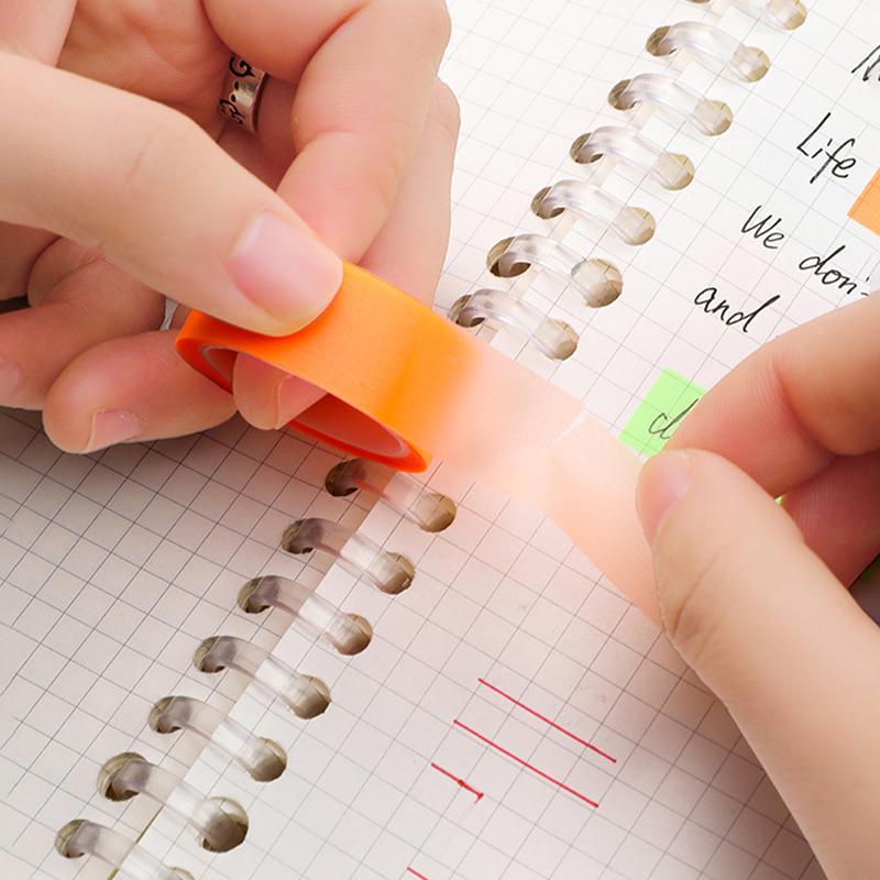 

5 рулонов, 5 цветов, наклейки, прозрачные флуоресцентные указатели, флажки, 5 м, липкая заметка