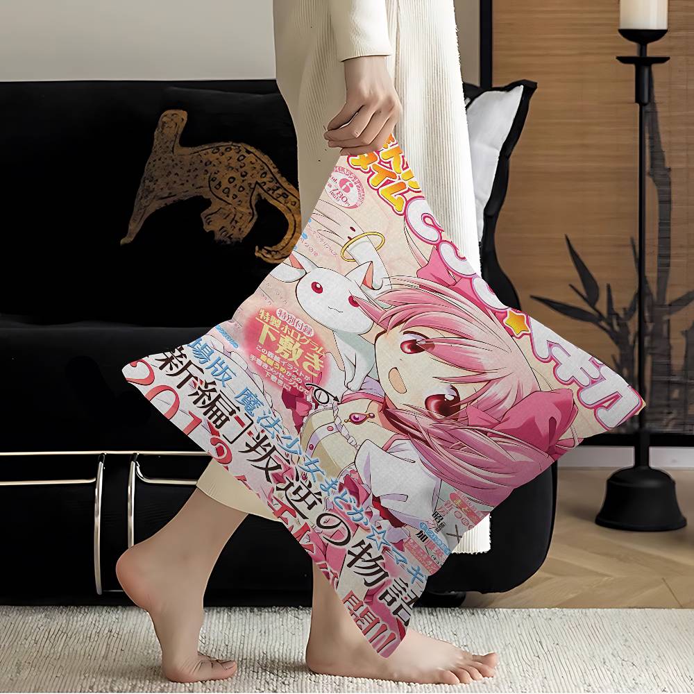 Puella Magi Madoka Magica Animes Personalized Pillow Cover Kids Bedroom Wild Party Decor Pillowcase Kid Birthday Shower Gift