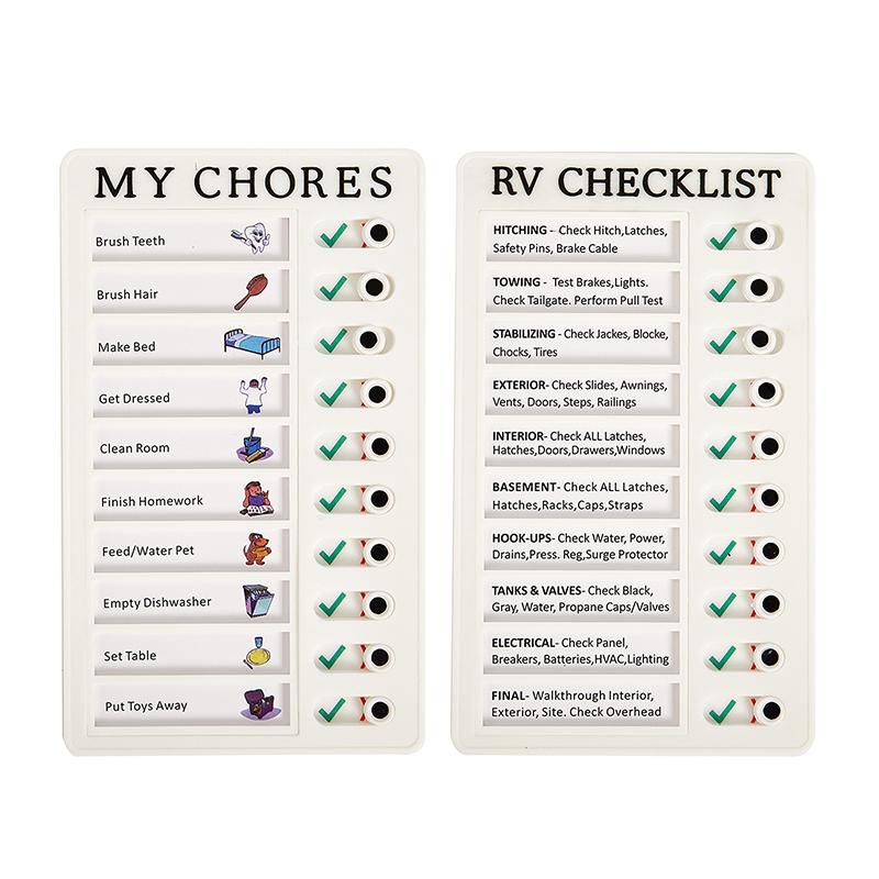 Rv Memo Portable Rv Checklist Note Plastic Board For Home Rv Equipment Traveling