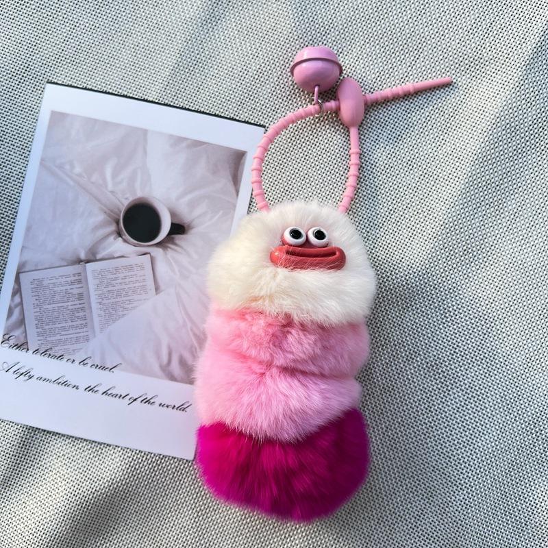 

Мультяшный Плюшевый Уродливо-Милый Настоящая Выдра Кролик Гусеница Брелок Фигурка Пара Аксессуар для Сумки Игрушка Креативный Подарок Рождественский Подарок pink