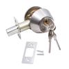 Invisible Door Lock Stainless Steel Antitheft Safety Lock Exterior Door Knobs with Lock & Keys for Entrance Front Door