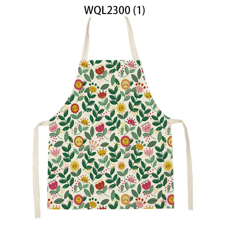 Nordic Simple Apron Clouds Home Cooking Baking Kitchen Aprons Fruit Leaves Coffee Shop Pinafores Cleaning Accessory 2026