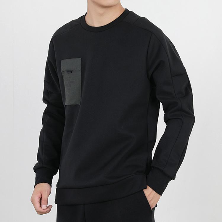 Adidas Sports Casual Pullover Long-Sleeve Sweatshirt Men Tops Black GM4422