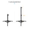 Adjustable Video Light Stand Tripod Stand 2 section 50cm Payload 1.5KG with Universal 1 4 inch Interface for Video LED
