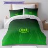 VfL Wolfsburg Pattern Bedding Set Quilt Cover Pillowcase Home Decor Gift (1 * duvet cover + 2 * pillowcase, without core)