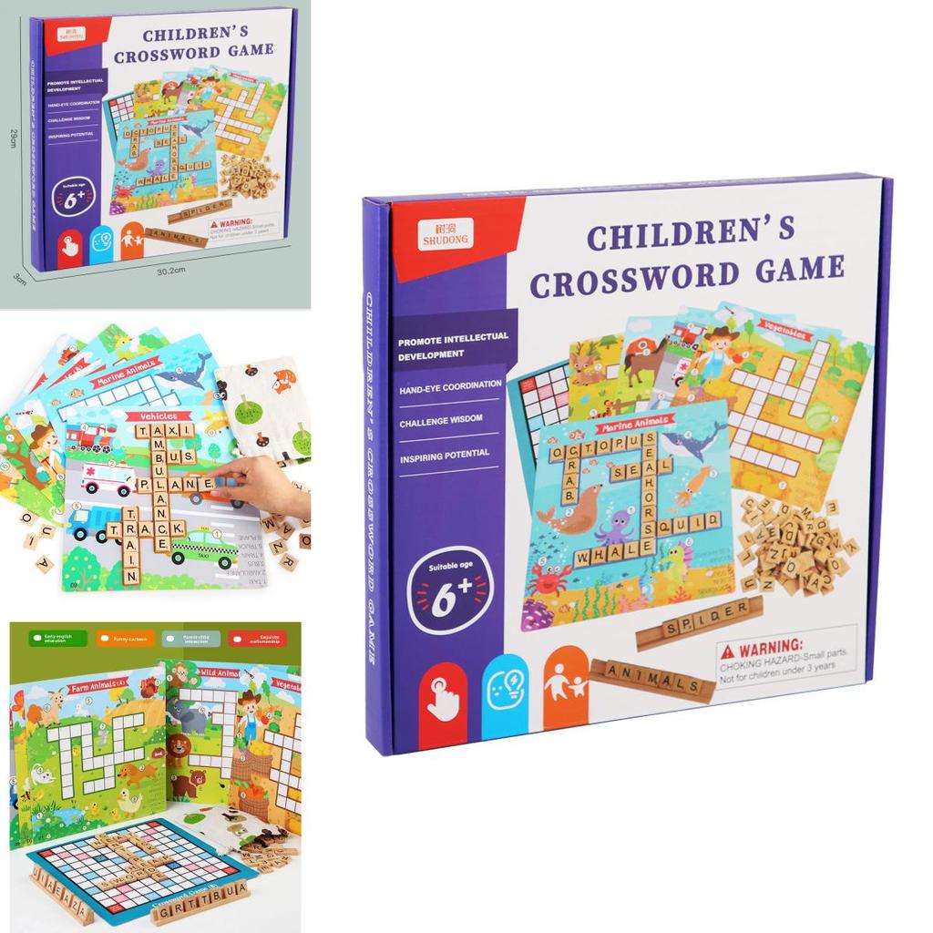 Wooden Word Chain Puzzle Game For Kids Educational Learning Toy