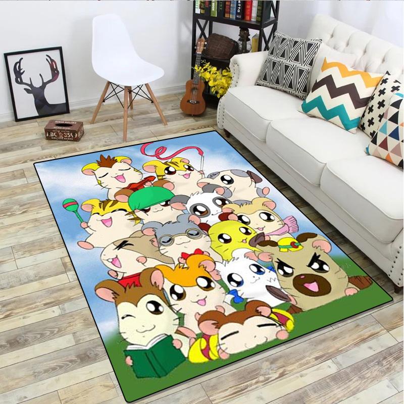 Hamtaro Print Rug - home decoration Carpet For Living Room Bedroom Flooring Computer Chair Area Rug