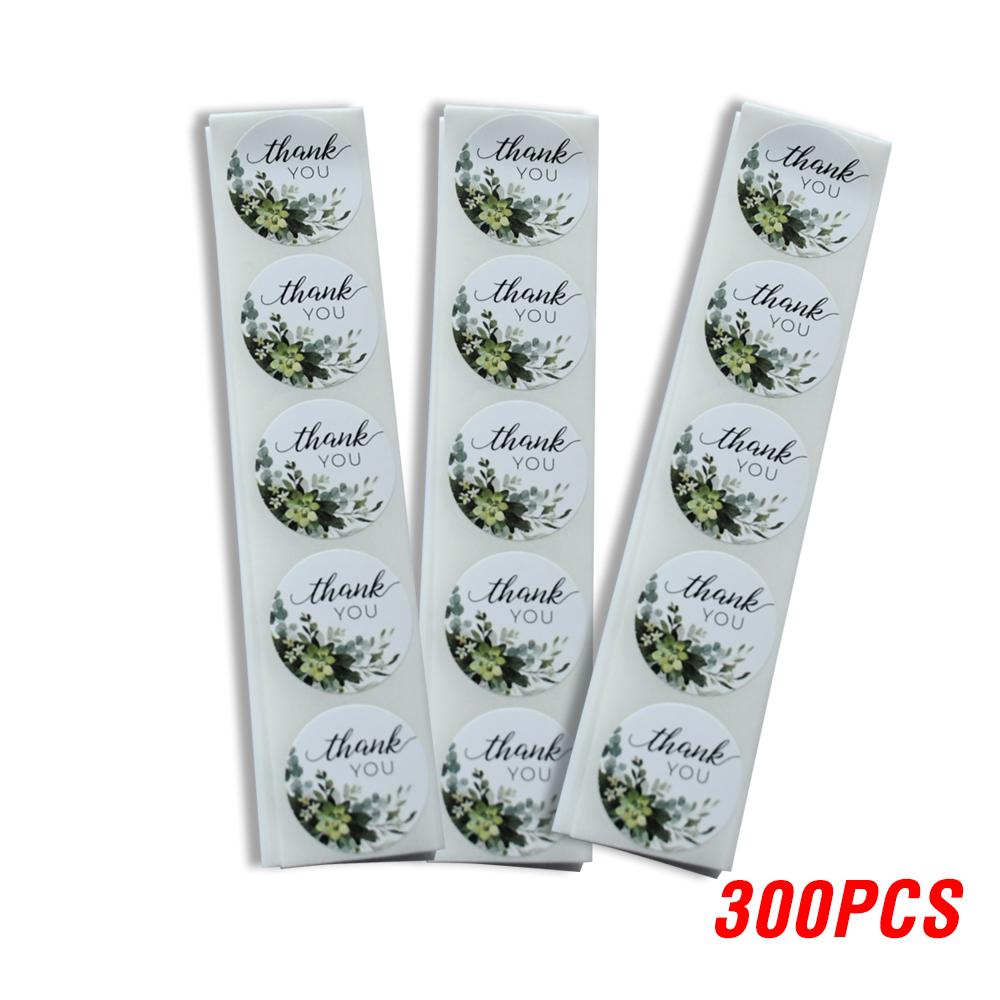 100-500pcs 4 Types Floral Thank You Sticker For Seal Label Scrapbooking Christmas Sticker Decoration Sticker Stationery Sticke