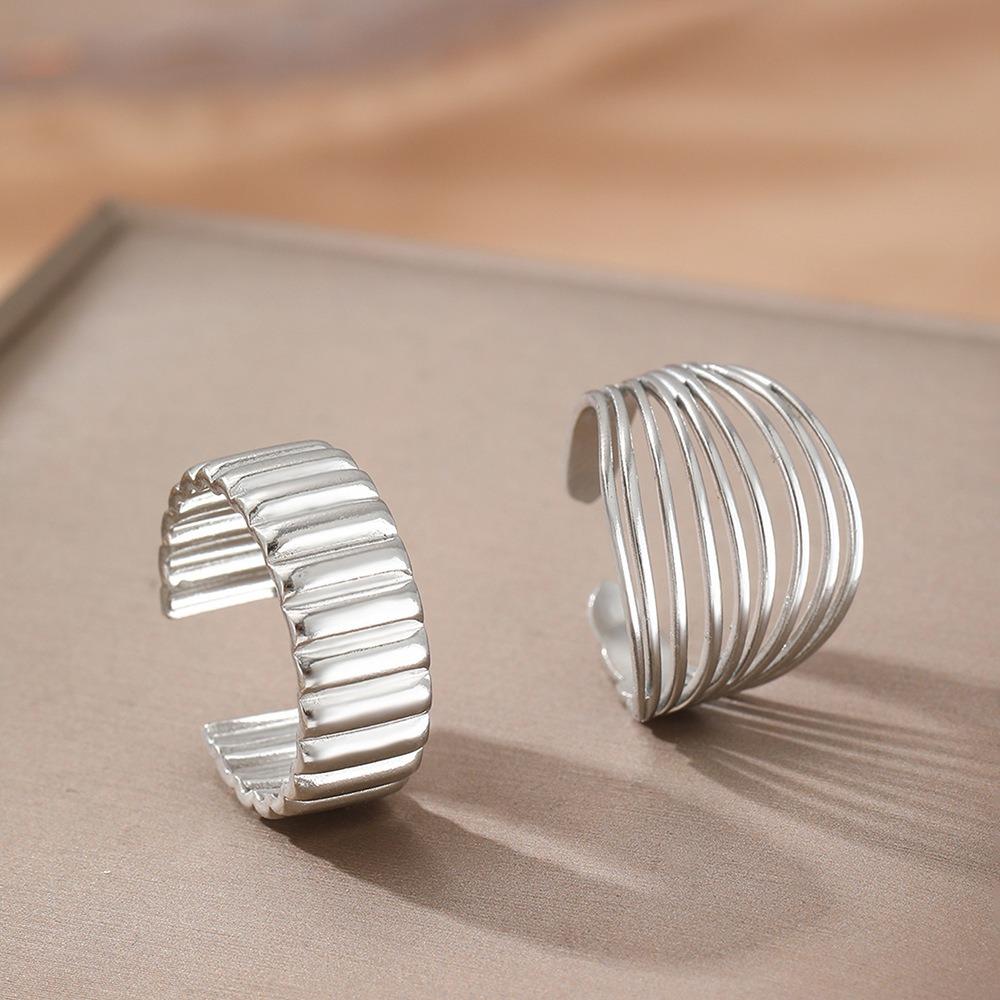 Edelstahl Goldfarbe Luxus Damenring Set Modeschmuck Versprechen Bagye Acier Inoxydable Frau Partnerringe für Frauen