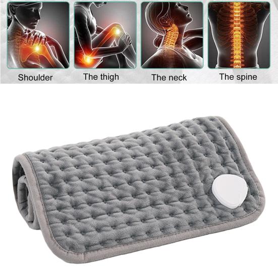 75W Electric Heating Blanket Back Neck Shoulder Pain Relief 9-Gear Temp 4-Gear Timer Flannel Electric Warming Pad UK Socket