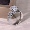 Luxury Zircon Gem Diamond Band Ring with Niche Appeal