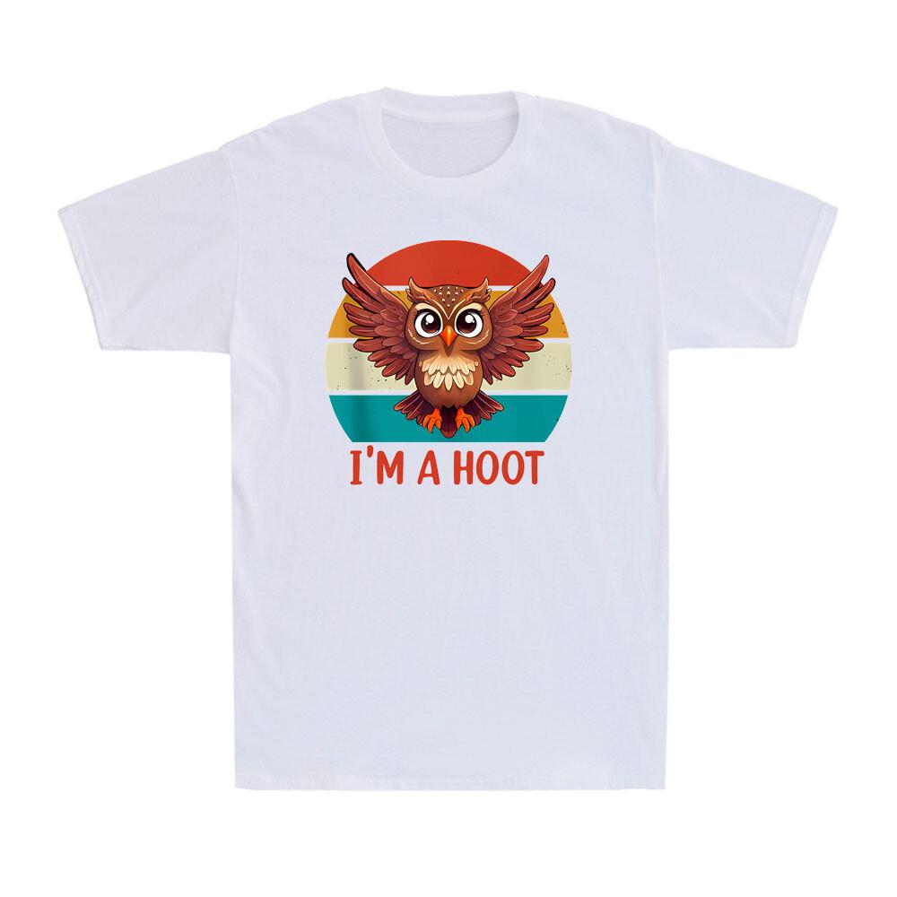 I m A Hoot Funny Owl Pun Sarcastic Joke Gag Animal Gift Vintage Men s T-Shirt XXXL