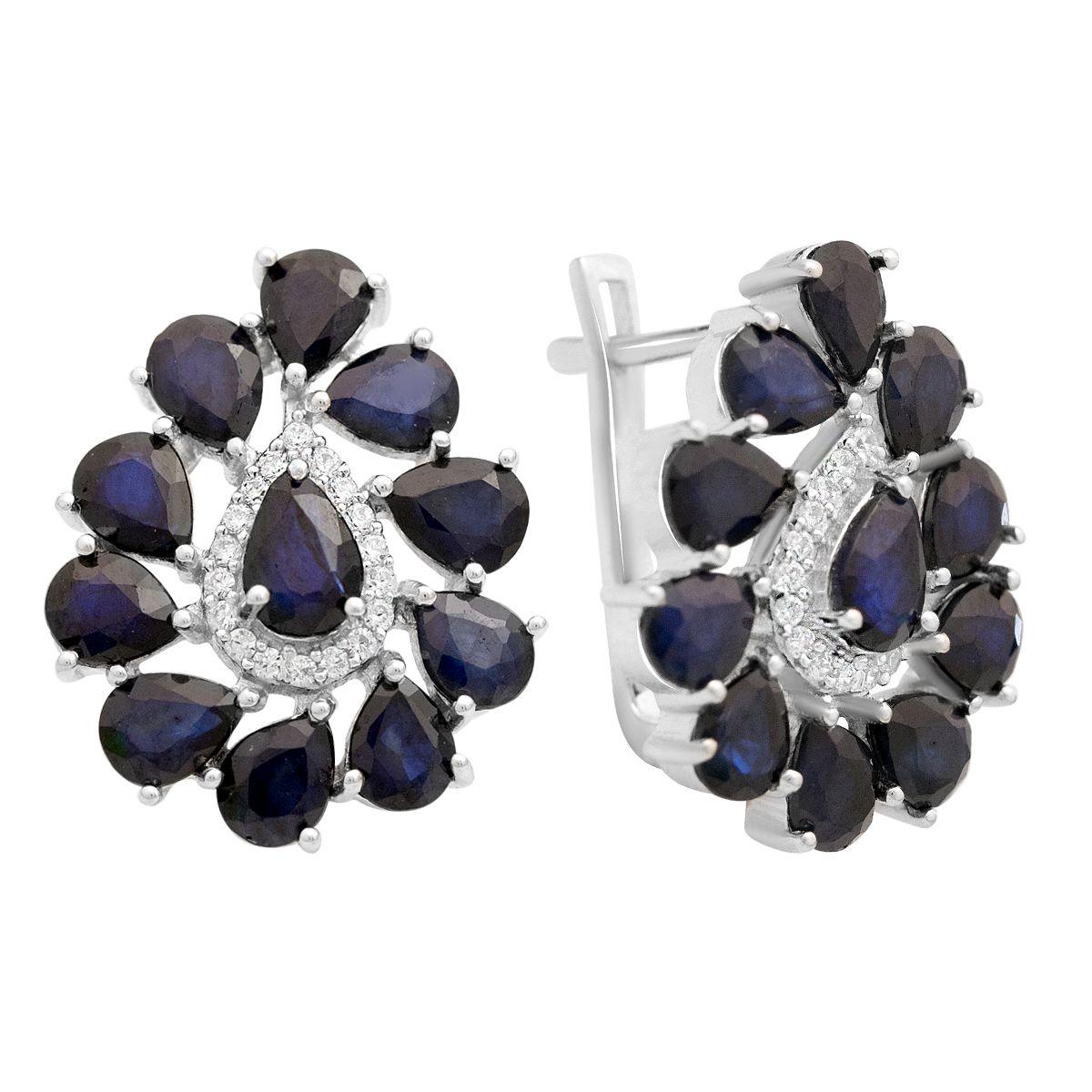 

Срібні сережки з натуральним сапфіром 9.918ct (2150534) сапфіровий