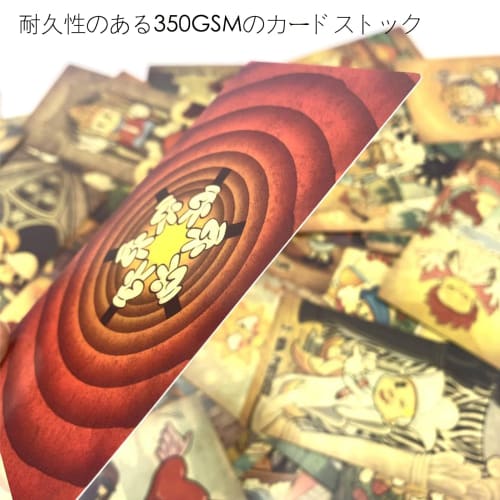 Old School Tarot Deck, 80 Vintage Cartoon Tarot Cards with Beginner's Guidebook, "Cuphead" Style Standard Tarot, Size: 12cm X 7cm