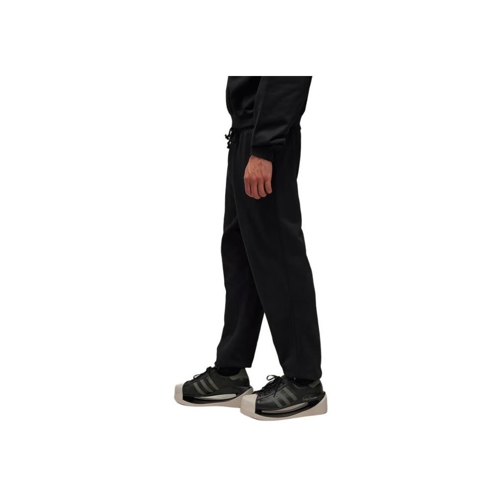 Y-3 Brushed Terry Track Pants High Waist Knit Joggers Unisex Bottoms Black IW0074