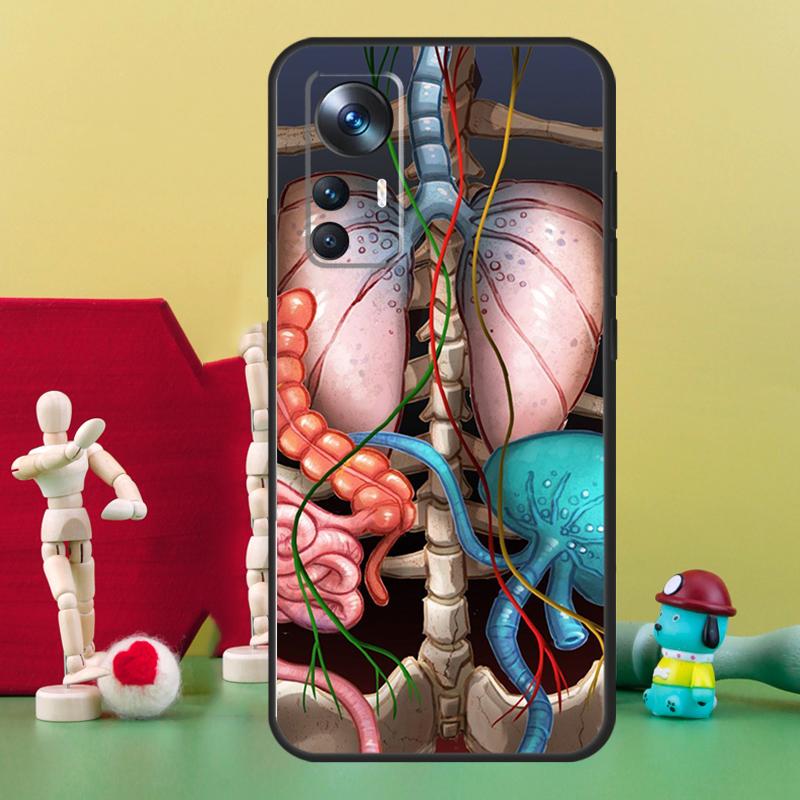 Medical Human Anatomy Case For POCO F5 Pro M4 M5 X3 X4 X5 F3 F4 GT Cover For Xiaomi 12T 11T Pro 11 12 13 Lite