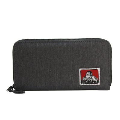 Long Round Heather Black [Ben Davis] Wallet, Wallet, Zipper, BDW-9194,