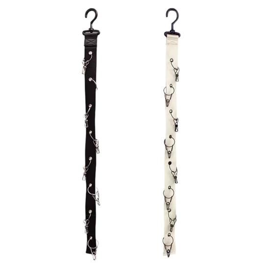 Doll Display Stand Organizer Pendant Storage Display Stand Oxford Cloth Strap Reliable Plush Toy Holder with 8 Clips