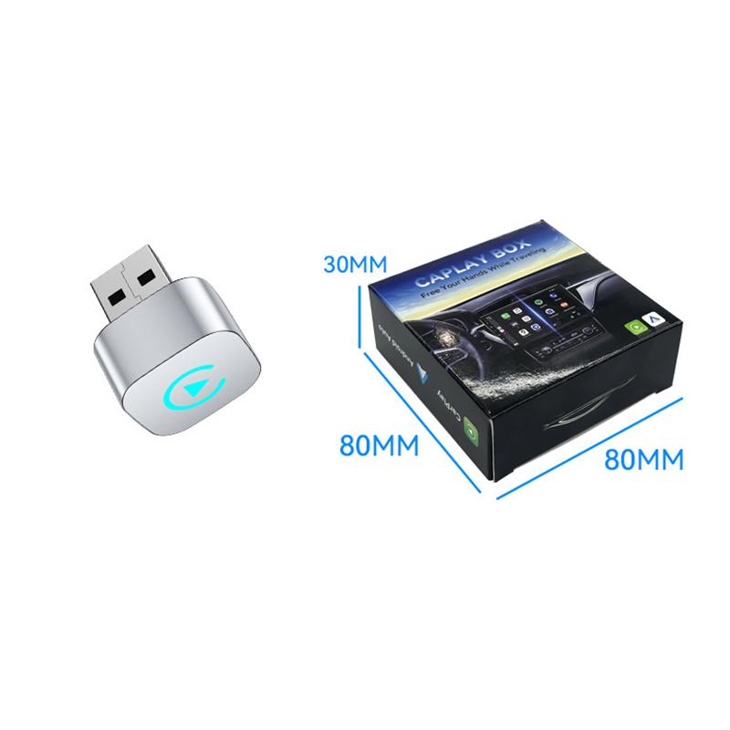 Wireless Carplay Adapter With Alarm Light For Iphone Android Auto 2In1 Wired To Wireless Ai Box Usb Connection For Truck Vehicle