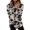 Spring And Autumn Fashion Casual Loose Tops Leopard Printed Long-sleeved T-shirt Female Clothing