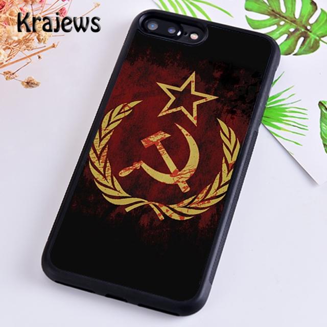 Krajews New Style Russia Soviet Flag Phone Case Cover For iPhone 17 Air 16 15 14 plus 11 12 pro max coque Fundas