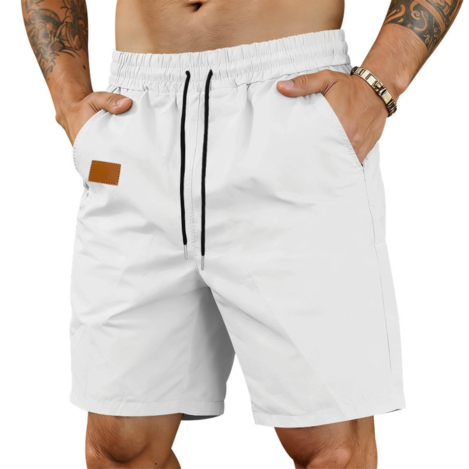 

Men s Quick-drying Five-inch Beach Shorts XL білий