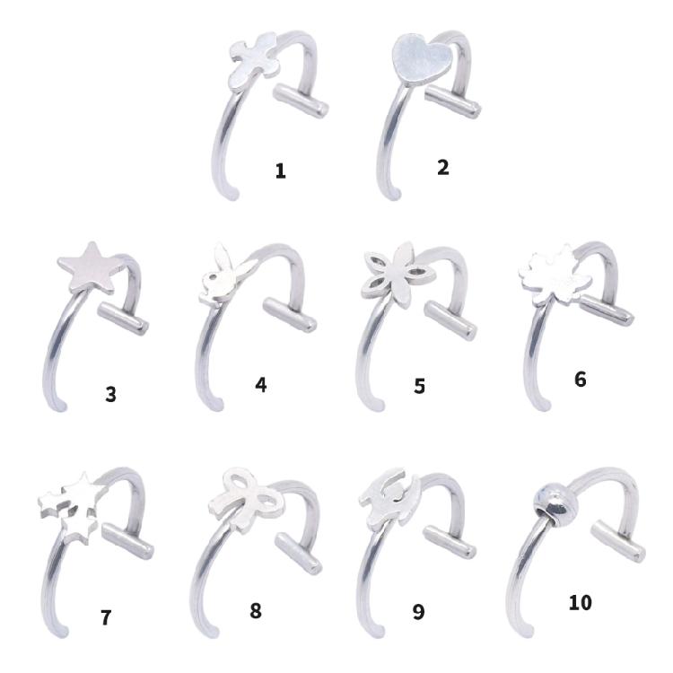 Magnetic Imitation Lip Rings Stainless Steel Body Jewelry Without Piercing Comfortable Wear for Dances Party Supplies