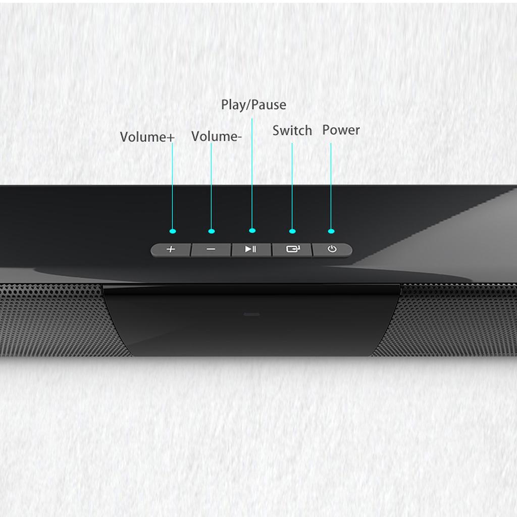Wireless Surround Sound Bar 4 Speaker System BT Subwoofer TV Home Theater Remote