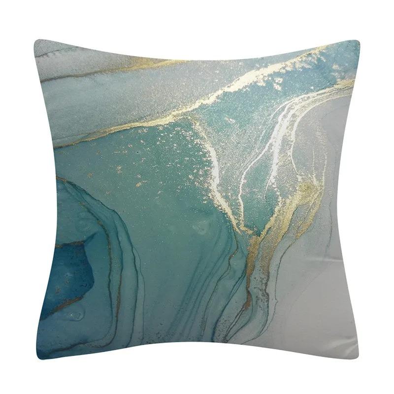 Federa per Cuscino Decorativa Turchese Arte Astratta Federa per Cuscino a Strisce Divano Camera da Letto Auto Cuscino da Lancio