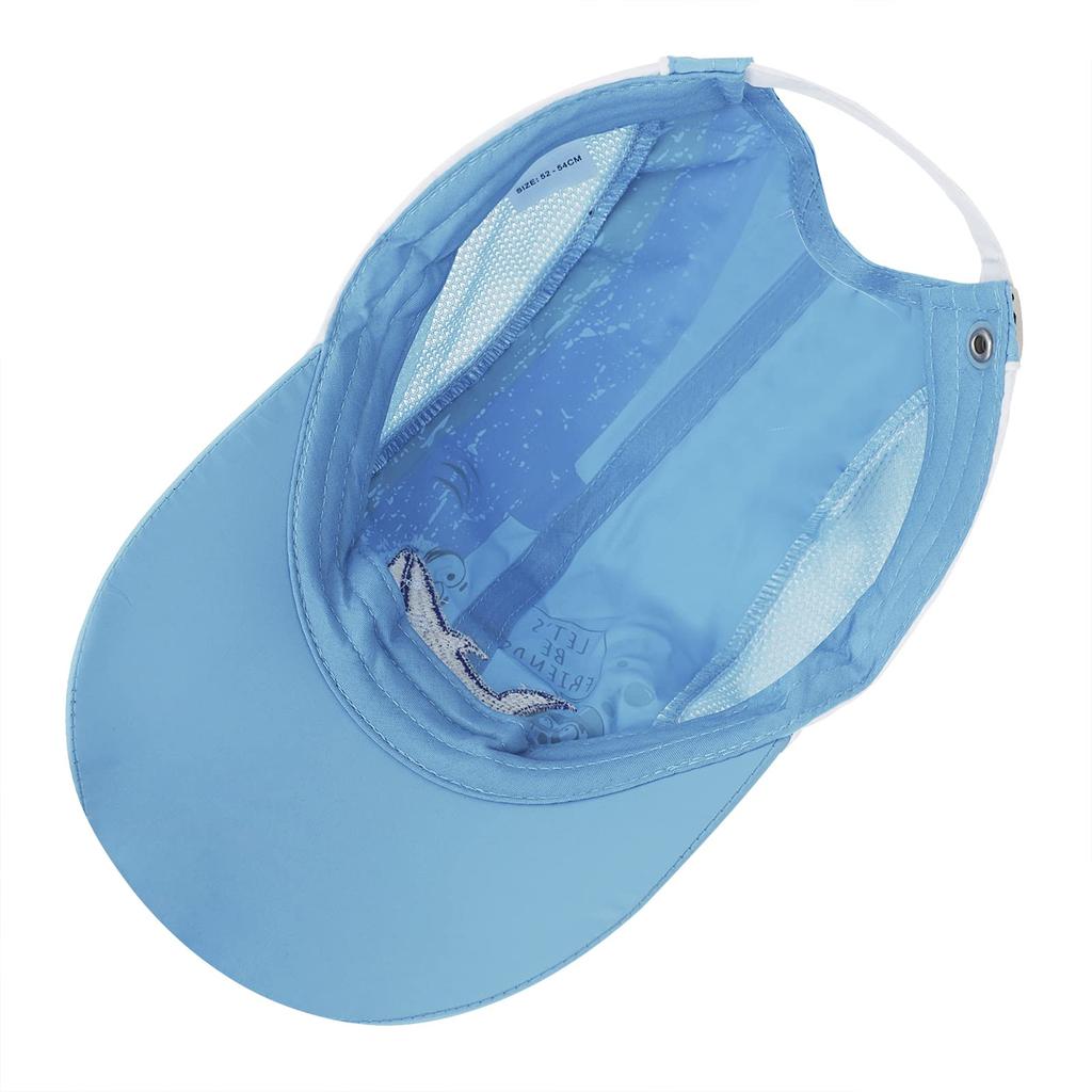 SIQITECH Summer Mesh Soccer Cap for Elementary School Ages UV Sun Cute Character Perfect for Field and Sports Blue Kids, Students, Boys, 5-12,