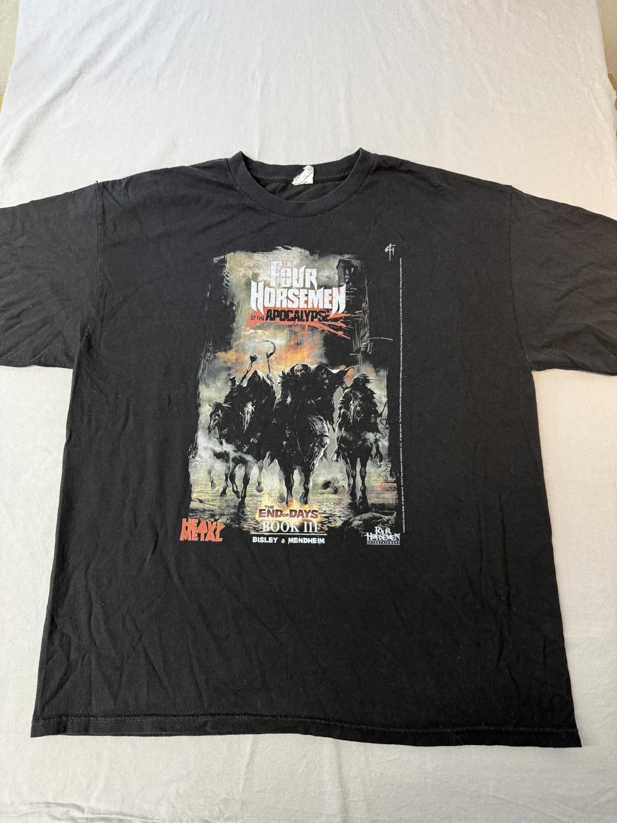 Book T-shirt Four Horsemen of the Apocalypse End of Days -XL S