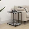 Vidaxl Side Table On Wheels, Sonoma Oak Gray, 50X35X55.5 Cm