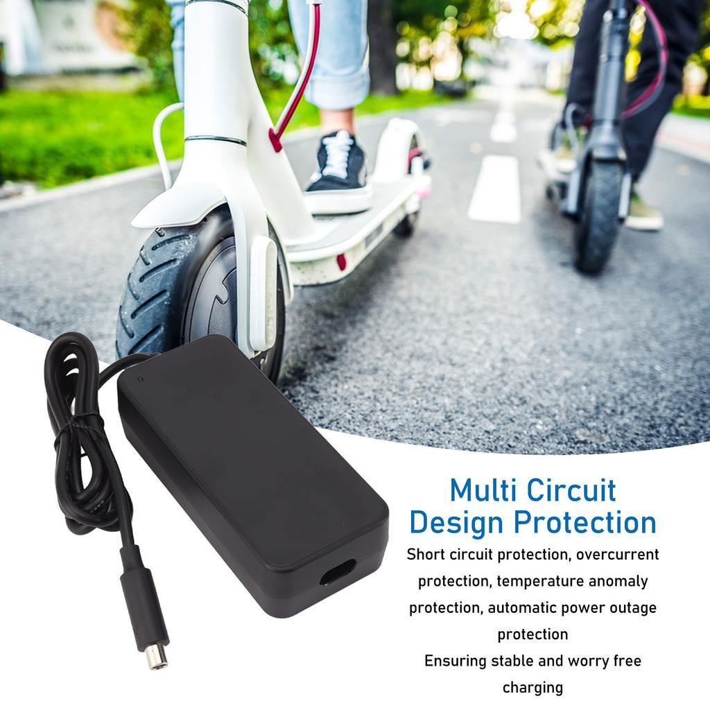 Caricabatterie per Scooter Elettrico 42V 1.7A per Ninebot ES2 ES4 E22 ES1L Monopattino Elettrico AC 100‑240V Spina USA