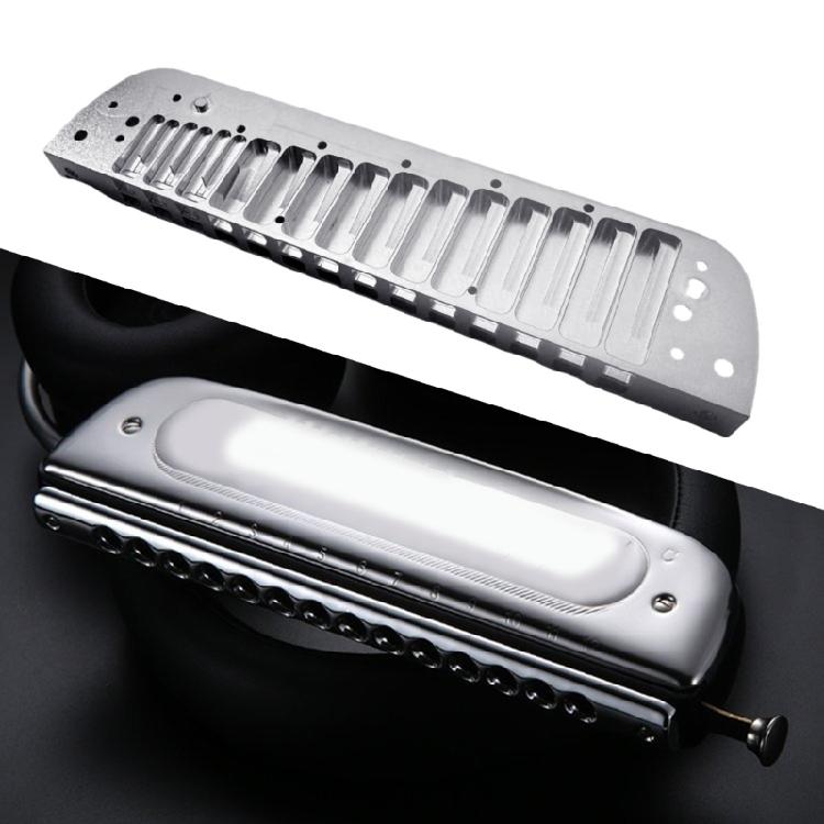 Ersatz-Mundharmonika Aluminium Glatt C-Dur Mundharmonika Musikinstrumententeile für Bühnenauftritte Langlebig
