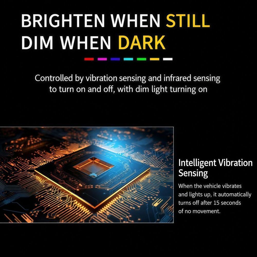 7 Colors Car Illuminated Cup Mat Intelligent Sensing Ambient Light Coaster  Vehicle Decoration