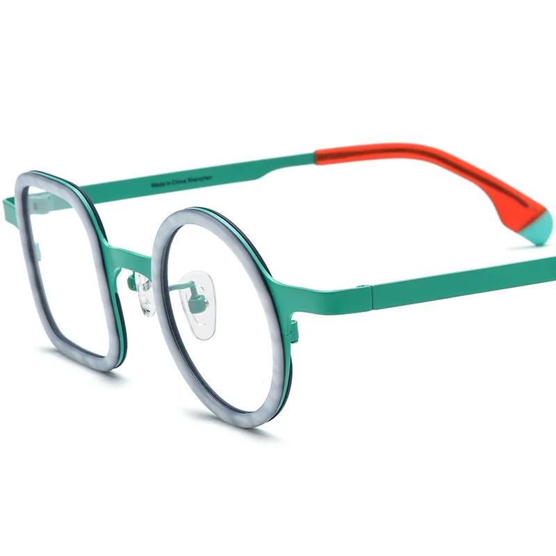 

Інс Бразилія Титан Ацетат Круглі Квадратні Персоналізовані Окуляри Оптичні Рецептурні Багатокольорові Ручної Роботи Класичні Окуляри