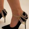 Long Tassel Punk High Heels Anklet Metal Chain Punk Layered Anklet Chains  Wedding Party