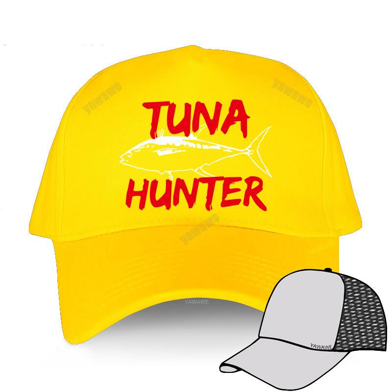 

Черные повседневные кепки с рыбным принтом для мальчиков Tuna Hunter Sporter Fisher Модные шапки унисекс с принтом Snapback Adjustable